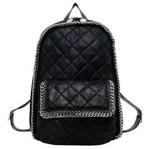 STELLA MCCARTNEY Black Leather Backpack